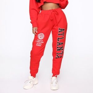Red Atlanta Sweatpants